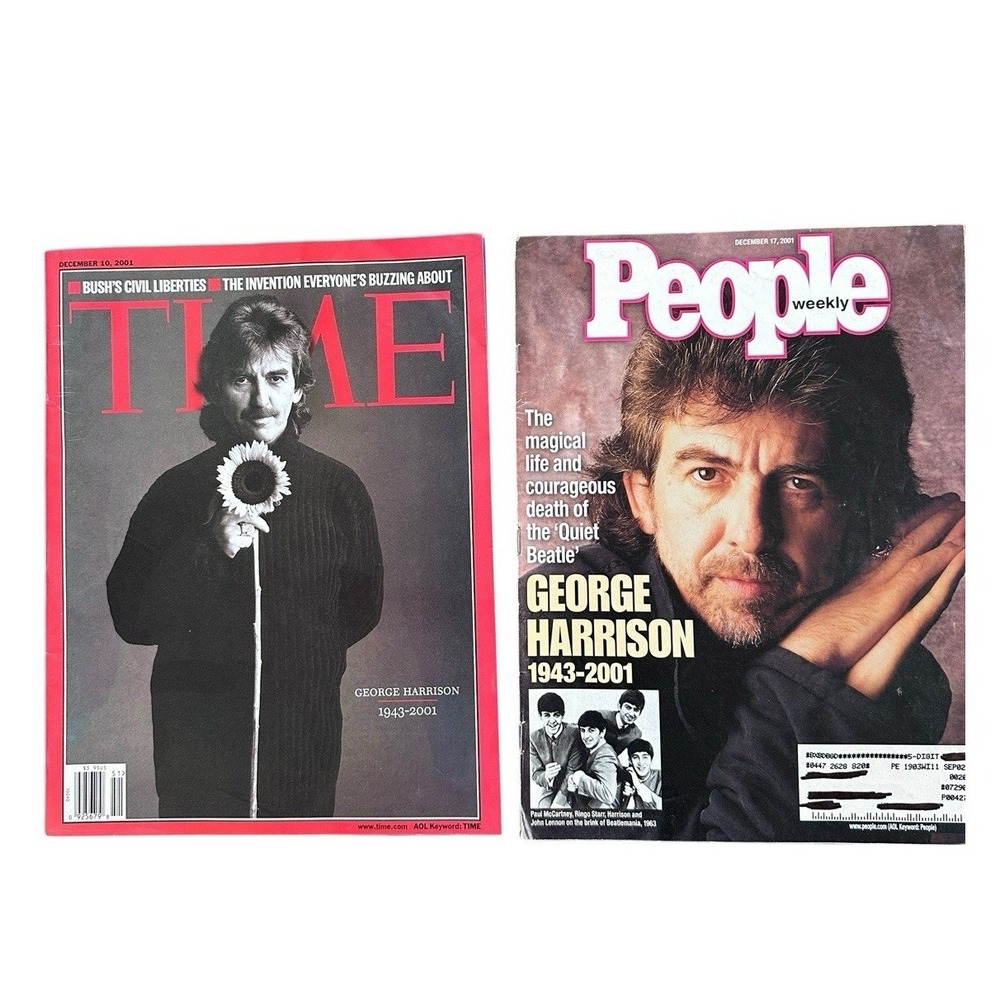 TIME People Magazine George Harrison Tribute Set 2001 Beatles Music History‎ Lot